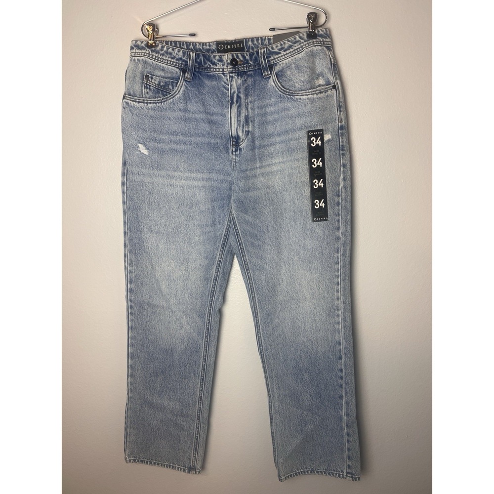 Empyre Jeans Mens 34 Skids Relaxed Fit Straight Leg Blue‎ Skater NWT